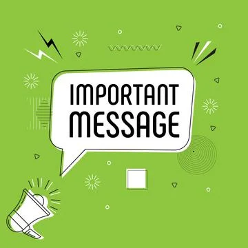 Important massage in bubble vector on bright background. 스톡 일러스트