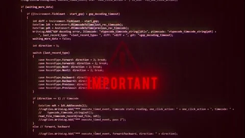 Important Message Animation System Failure Notification Stock Footage 342454851