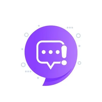 Important message, comment vector icon 스톡 일러스트