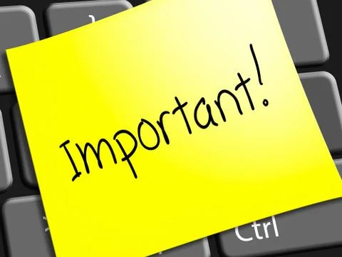 Important Message Represents Critical Information 3d Illustratio Stock Illustration