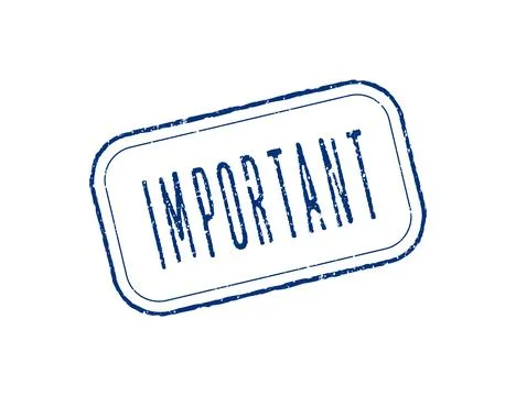 Important message sign. Vector grunge color illustration. Blue rectangle st.. Stock Illustration