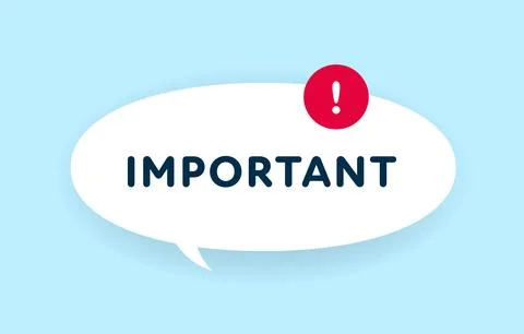 Important message sign. Vector modern color illustration. Speech bubble fra.. 스톡 일러스트