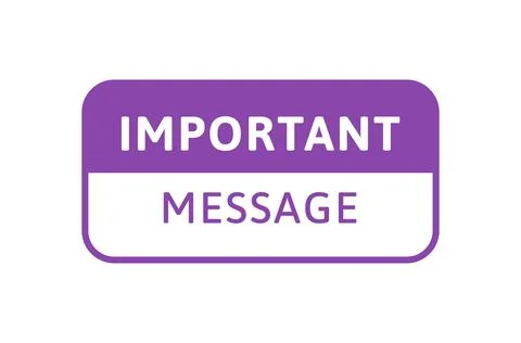 Important message sign. Vector modern color illustration. Violet rectangle .. Stock Illustration