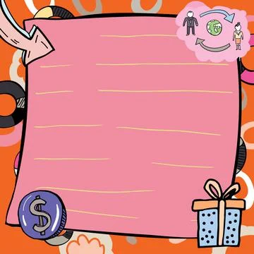 Important Message Written On Note With Gift Drawing. Crutial Informations Stock Illustration