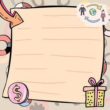 Important Message Written On Note With Gift Drawing. Crutial Informations Stock Illustration