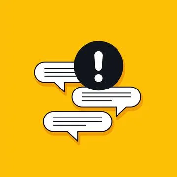 Important messages in chat icon, vector Stock Illustration