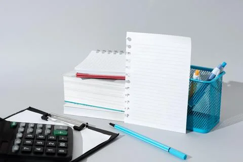 Important Messages Presented On Note On Desk With Pencils, Books, Clipboard And Stock Photos