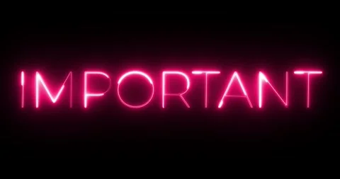 Important neon text animation Stock Footage 287401645
