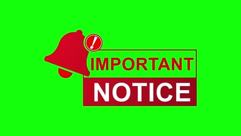 Important Notice Alert Message Animation Stock Footage 322964843