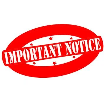 Important notice Stock Illustration