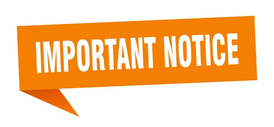 Important notice Stock Illustration