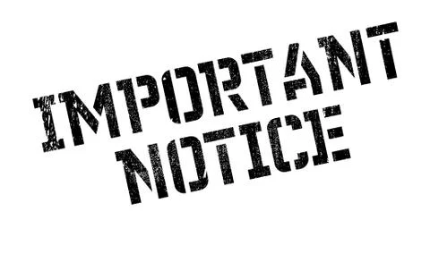 Important Notice rubber stamp Stock Illustration