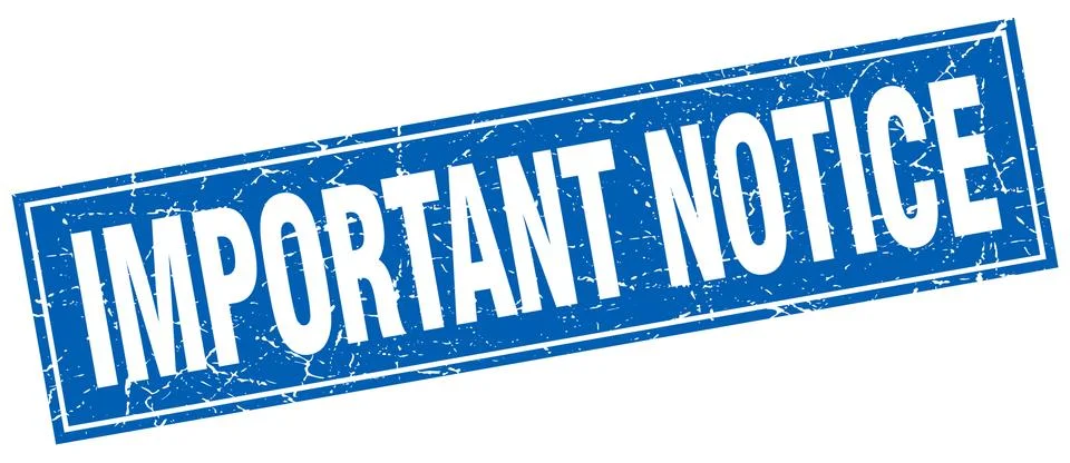 Important notice square stamp Illustrazione stock