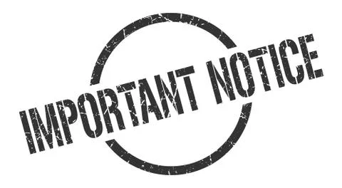Important notice stamp Stock Illustration