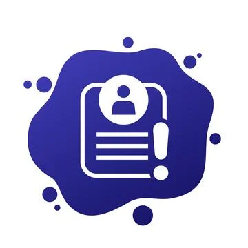Important personal data icon for web Illustrazione stock