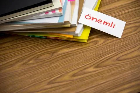 Important; The Pile of Business Documents on the Desk Stock Photos