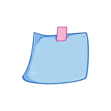 Important pinned paper notes cartoon vector illustration Illustrazione stock