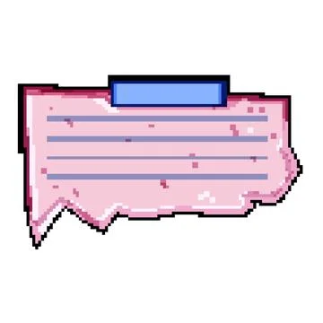 Important pinned torn paper notes pixel art vector illustration イラスト素材