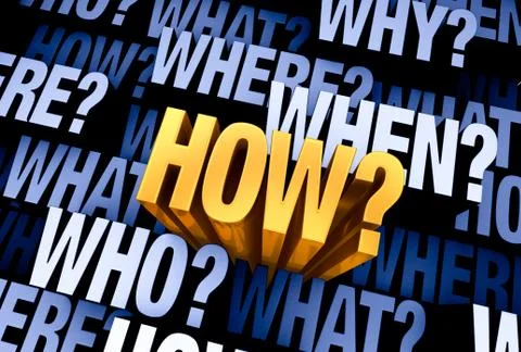 The Important Question Is 'How?' Stock Illustration