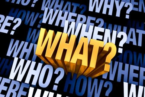 The Important Question Is 'What?' Stock Illustration