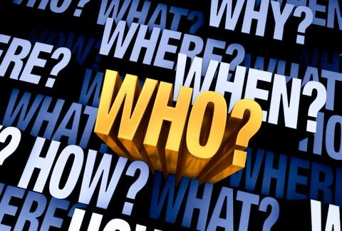The Important Question Is 'Who?' Illustrazione stock