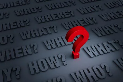 Important questions to ask Stock Illustration