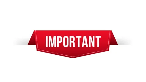 Important Red Label. Red Web Ribbon. Motion graphics. Video stock 152589964