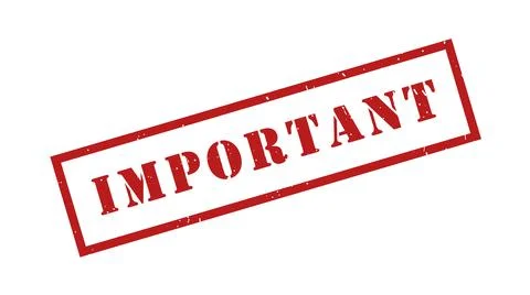 Important red rubber stamp text graphic Stock Illustration