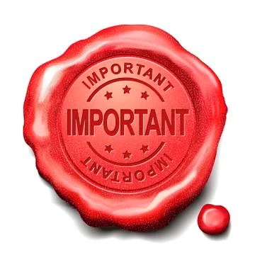 Important red wax seal Ilustração Stock