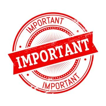 Important round stamp Stock Illustration