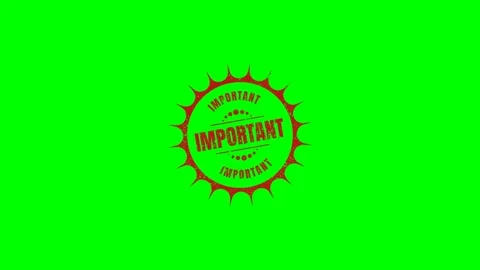 Important Rubber Stamp Green Screen Stock Footage 320276457