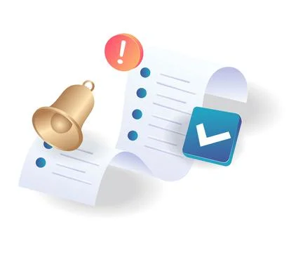 Important schedule reminder notes Stock Illustration