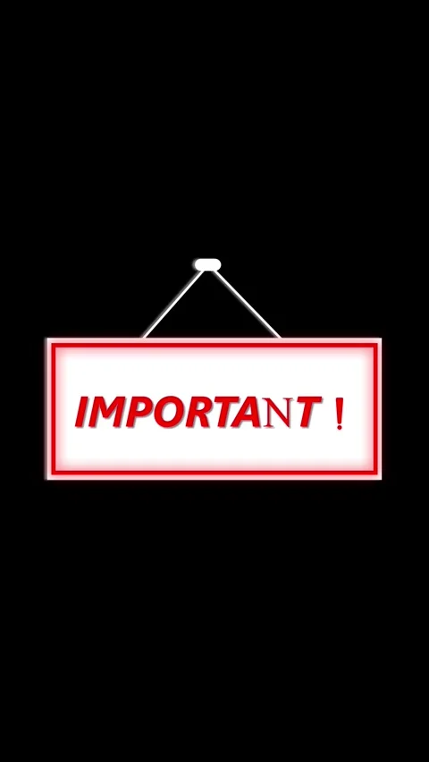 Important sign animation broadcast package lower thirds title safe vertical.. Stock Footage 341613681