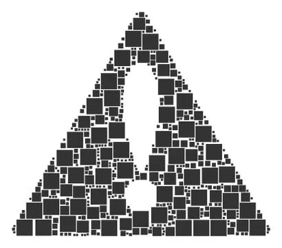 Important Sign Pattern of Filled Square Icons Illustrazione stock