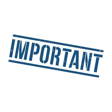 Important Stamp, Important Grunge Square Sign Illustrazione stock