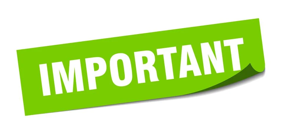 Important sticker. important square isolated sign. important Illustrazione stock