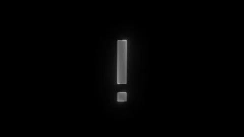 Important stroke icon glowing neon white color animation Stock Footage 289431555