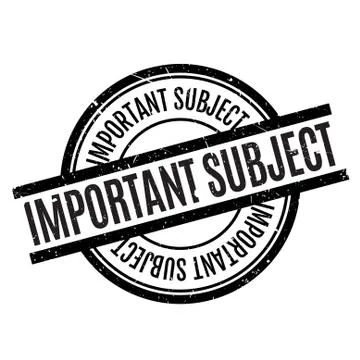Important Subject rubber stamp Stock Illustration