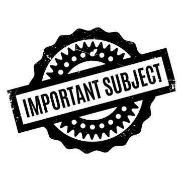 Important Subject rubber stamp Stock Illustration