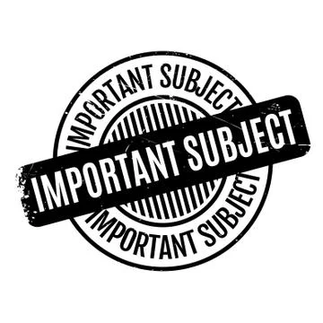 Important Subject rubber stamp Stock Illustration
