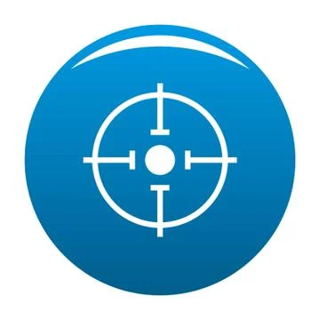 Important target icon blue vector Stock Illustration