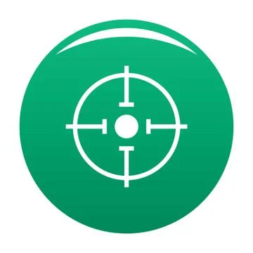 Important target icon vector green Stock Illustration
