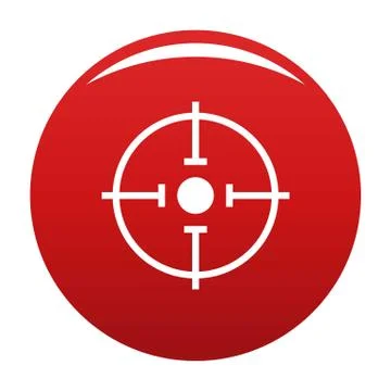 Important target icon vector red Illustrazione stock