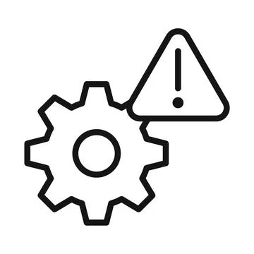 Important Technical Warning Icon for System Alerts and IT Notices Stock Illustration