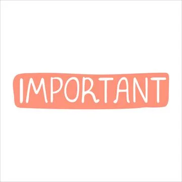 Important Vector Lettering Stock Illustration