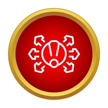 Important warning expanding distribution concept icon 스톡 일러스트
