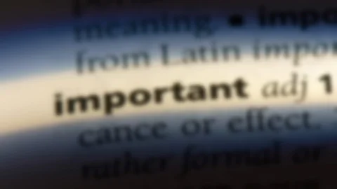 Important word in a dictionary. Stock Footage 99560895