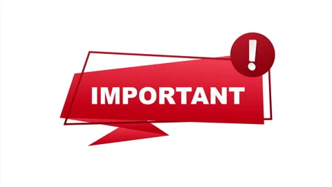 Important written on red label. Advertising sign. stock illustration. Video stock 147309986