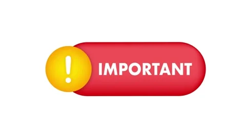 Important written on red label. Advertising sign. Motion graphics . 4k Video stock 197023993