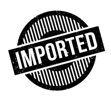 Imported rubber stamp Stock Illustration